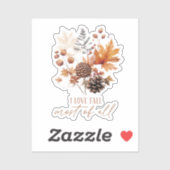 私は秋の葉の葉大半が好き シール (シート)