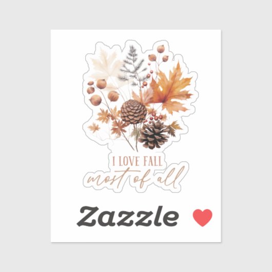 私は秋の葉の葉大半が好き シール (シート)