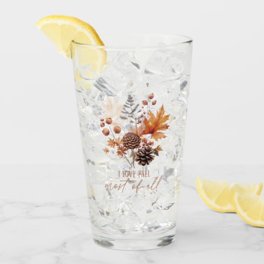 私は秋の葉の葉大半が好き タンブラーグラス (アイス正面)