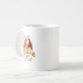 私は秋ほとんどの可愛いグノーミーズカボチャ秋 コーヒーマグカップ (正面左)