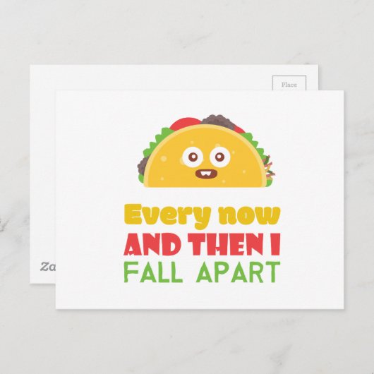 私は秋を離れてタコ火おもしろい曜日 ポストカード (正面/裏面)