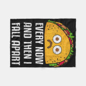 私は秋アパートおもしろいタコ火曜日 フリースブランケット (正面(横))