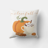 私は秋カボチャ後者カントリー感謝祭が大好き クッション (裏面)