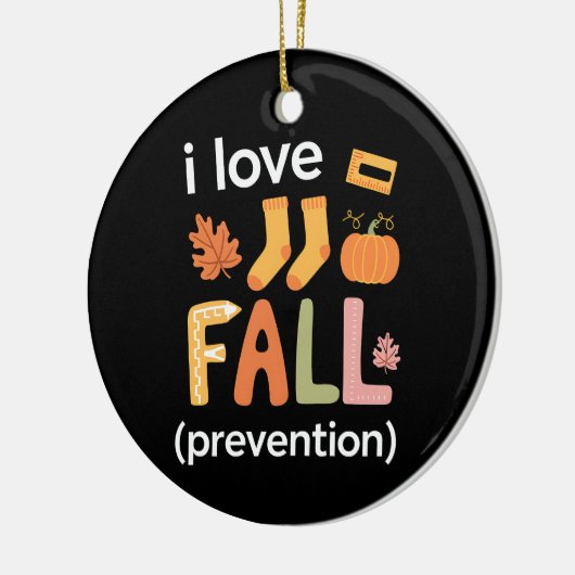私は秋予防が大好き セラミックオーナメント (左)