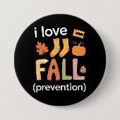 私は秋予防が大好き 缶バッジ (正面)