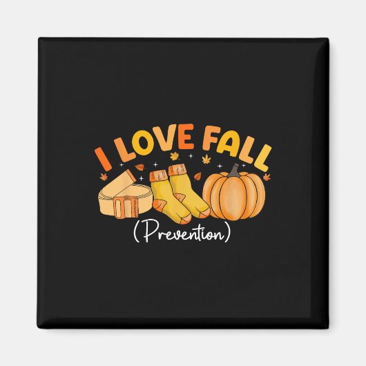 私は秋予防ソックス感謝物理が大好き マグネット (正面)