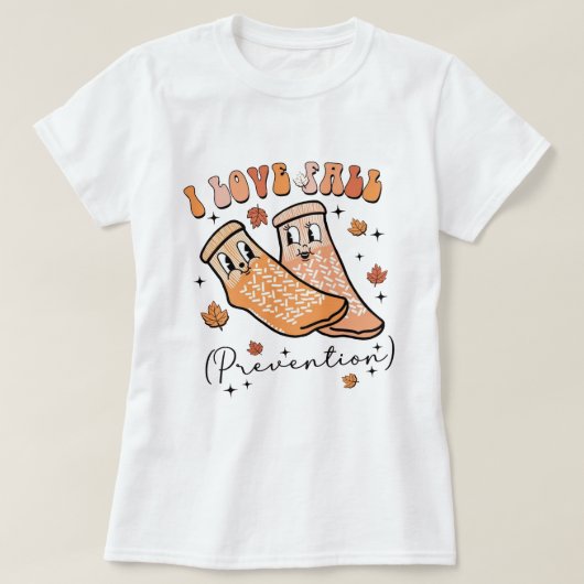 私は秋防止シャツが大好き Tシャツ (デザイン正面)