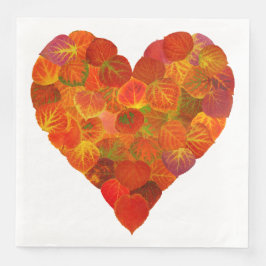 私は秋、微妙な愛 – 赤い《植物》アスペンリーフハート1