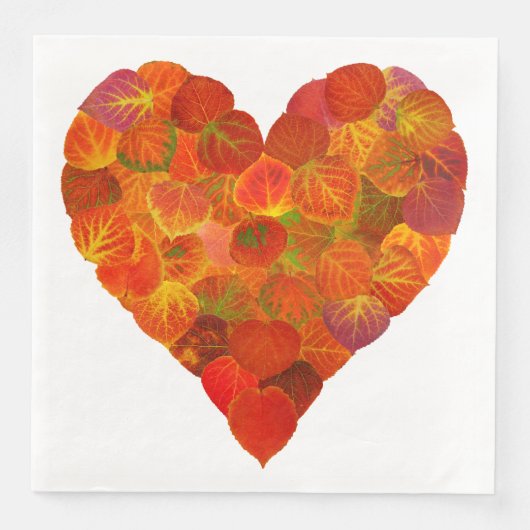 私は秋、微妙な愛 – 赤い《植物》アスペンリーフハート1 (正面)