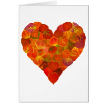 私は秋、微妙な愛 – 赤い《植物》アスペンリーフハート1