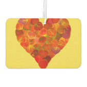 私は秋、微妙な愛 – 赤い《植物》アスペンリーフハート1 カーエアーフレッシュナー (裏面)