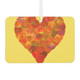 私は秋、微妙な愛 – 赤い《植物》アスペンリーフハート1 カーエアーフレッシュナー