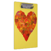 私は秋、微妙な愛 – 赤い《植物》アスペンリーフハート1 クリップボード (右)