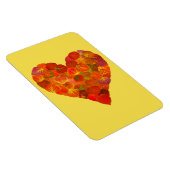 私は秋、微妙な愛 – 赤い《植物》アスペンリーフハート1 マグネット (右側)