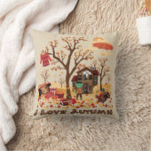 私は秋-秋の景色--を愛します クッション (ブランケット)