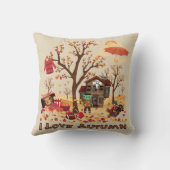 私は秋-秋の景色--を愛します クッション (裏面)