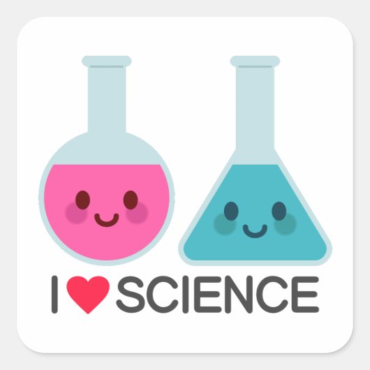 私は科学が大好きだ スクエアシール (正面)