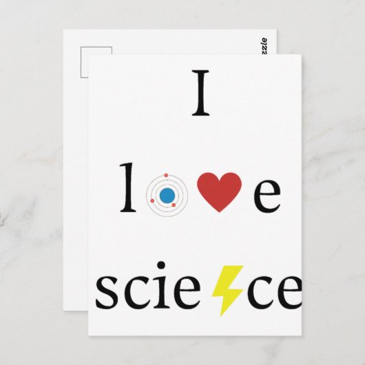 私は科学が大好きだ ポストカード (正面/裏面)