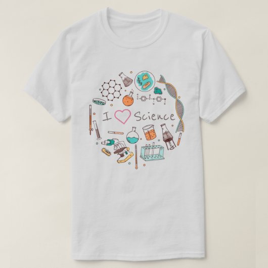 私は科学が大好きだ Tシャツ (デザイン正面)