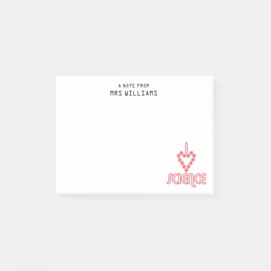 私は科学が大好きです ポストイット (正面)