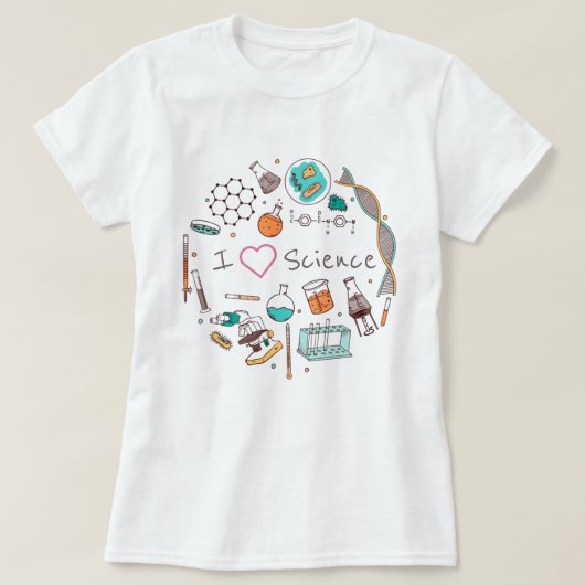 私は科学が好きです Tシャツ (デザイン正面)