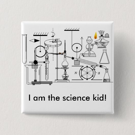 私は科学の子供です! 缶バッジ (正面)