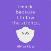 私は科学の後を追ためにマスク シール (正面)