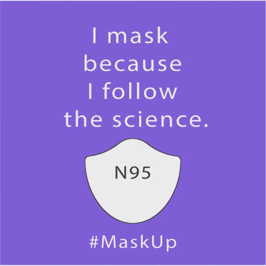 私は科学の後を追ためにマスク シール (正面)