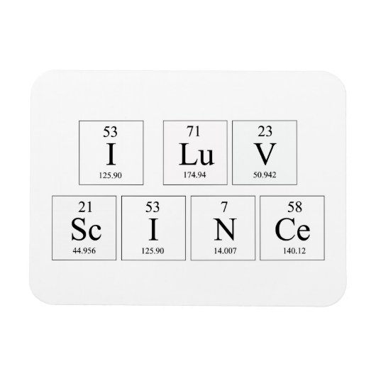 私は科学マグネットが大好きだ マグネット (横)