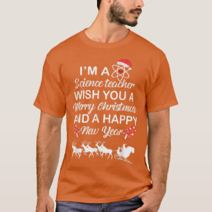 私は科学先生メリークリスマスとハッピーネ Tシャツ