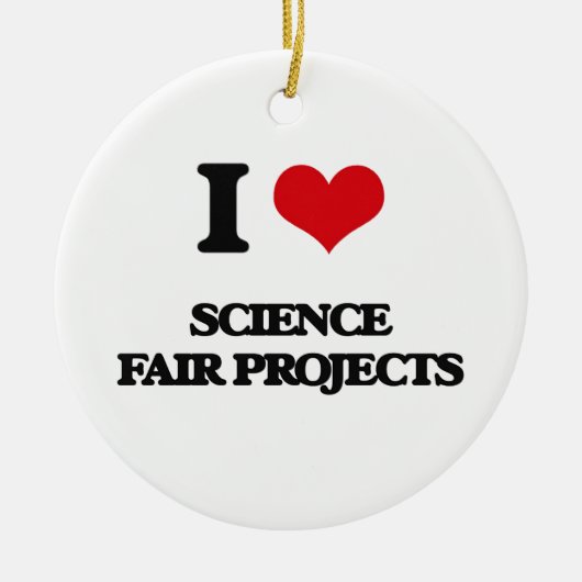 私は科学博覧会のプロジェクトを愛します セラミックオーナメント (正面)
