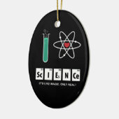 私は科学-オーナメント--を愛します セラミックオーナメント (左)