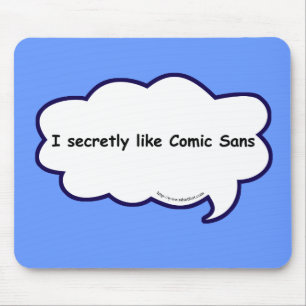 私は秘密に漫画をsans愛します! マウスパッド