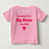 私は秘密の姉のpersonalizable日付を持っている ベビーTシャツ (裏面)