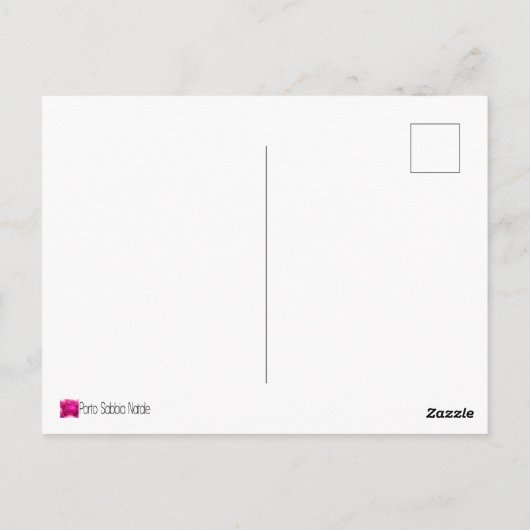 私は移動した/新しいアドレス、水の色のボーブル ポストカード (裏面)