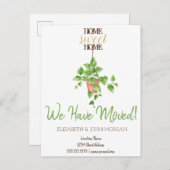 私は移動した,新しい家,花,ホーム甘いホーム 案内ポストカード (正面/裏面)