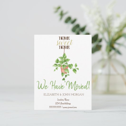 私は移動した,新しい家,花,ホーム甘いホーム 案内ポストカード (スタンド正面)