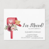 私は移動した、水色のメールボックスの花 案内ポストカード (正面)