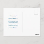 私は移動フローラブーケ新しいホームアドレスかわいい ポストカード (裏面)