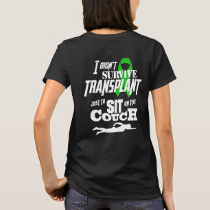 私は移植し生き延びたのではなく…女性の泳ぎ Tシャツ