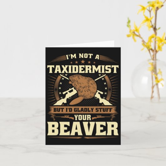 私は税のピエゾビーバージョークの大人のユーモアのbeaveではない カード (黄色い花)