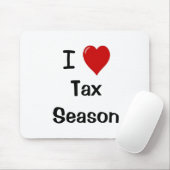私は税の季節- Iのハート税の季節--を愛します マウスパッド (マウス)
