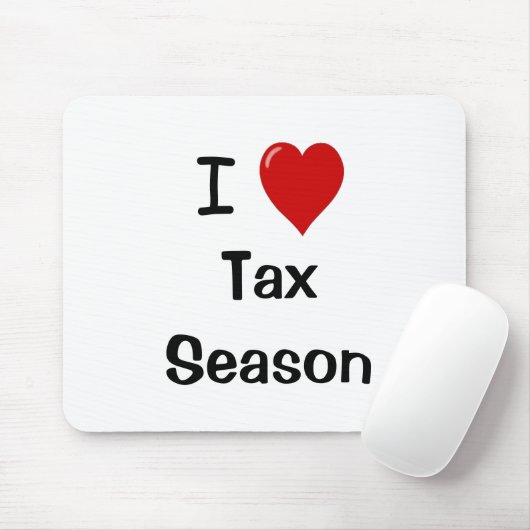 私は税の季節- Iのハート税の季節--を愛します マウスパッド (マウス)