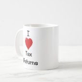 私は税金申告納税申告書が大好き! コーヒーマグカップ (正面左)