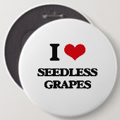 私は種なしブドウを愛します 缶バッジ (正面&裏面)