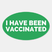 私は種痘を受けた 楕円形シール (正面)