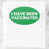 私は種痘を受けた 楕円形シール (バッグ)