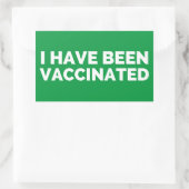 私は種痘を受けた 長方形シール (バッグ)