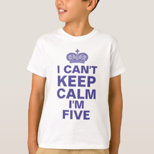 私は穏やかで名前入りな誕生日の男の子を青い保つことができません Tシャツ