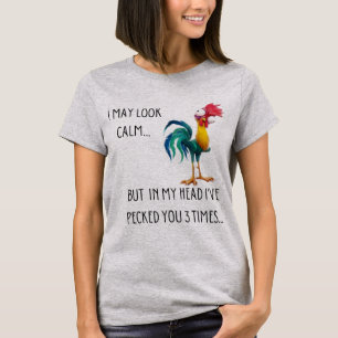 私は穏やかな動物のオンドリおもしろいーTシャツに見えるかもしれない Tシャツ